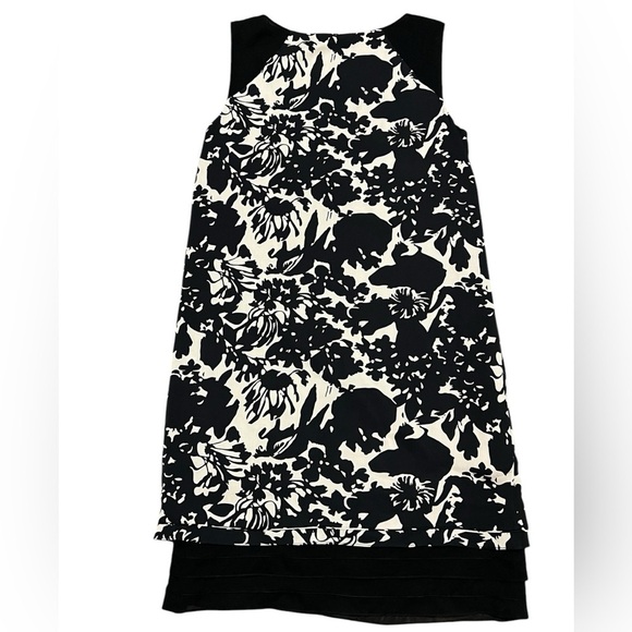 Diane Von Furstenberg Alric silk cream/black floral shift dress with pockets - Picture 4 of 13
